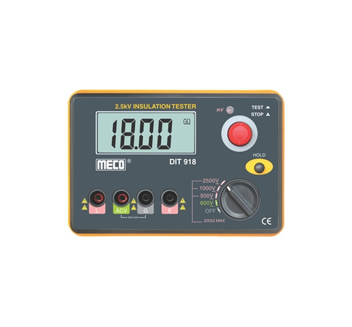 2.5KV - 20GOHM DIGITAL INSULATION TESTER WITH AC VOLTAGE FUNCTION (MODEL : DIT918)