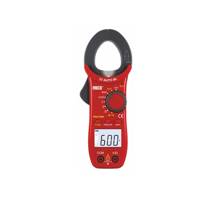 3-1/2 DIGIT 2000 COUNTS 600A AC AUTORANGING DIGITAL CLAMPMETER - TRMS (MODEL : 27-AUTO BL)