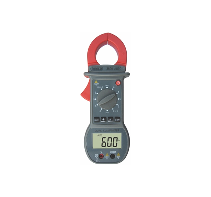 3-3/4 DIGIT 4000 COUNT 600A DC / AC DIGITAL CLAMPMETER WITH DELTA ZERO BUTTON (MODEL : 3690 AUTO)