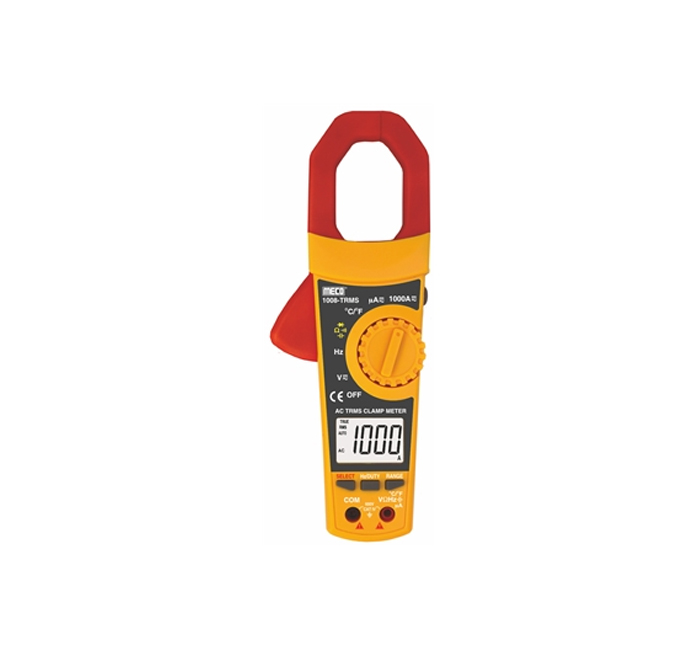 3-5/6 DIGIT 6000 COUNT 1000A AC TRMS DIGITAL CLAMPMETER WITH TEMPERATURE & FREQUENCY (MODEL : 1008-TRMS)